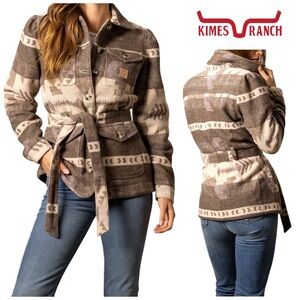 Kimes Ranch Rebecca Wool Jacket in Brown, Cream and Lavender Purple.